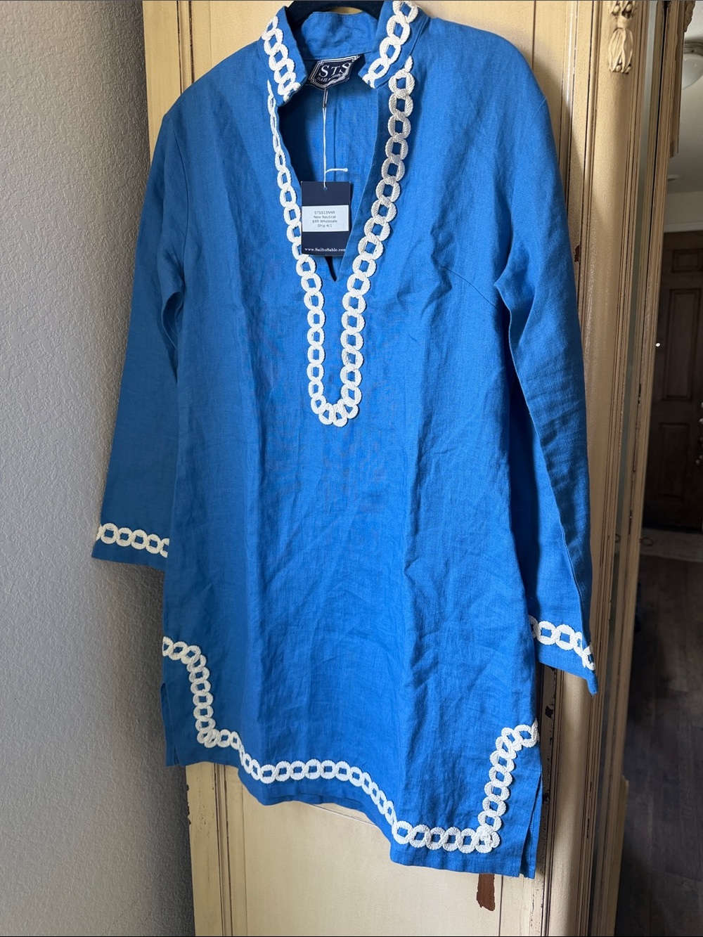 Sail to Sable Royal Blue Tunic with White Rope Trim